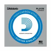 D'Addario .0135 Plain Steel Single Guitar String PL0135 Electric or Acoustic