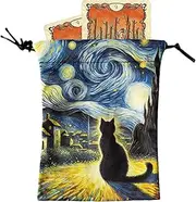 Acunny Tarot Card Pouch Bags Tarot Storage Bag - Cleat Bag Storage Holder 13x18cm - Deck Protector Case for Oracle Decks Fits Most Cards, One, Se référer au descriptif, Refer to description