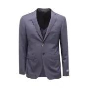 0537AU abito uomo CANALI man check wool suit blue