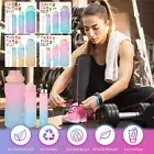 3Pcs Water Bottle with Straw BPA-free Water Bottle Reusable Time Stamp RovAH