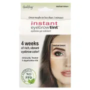 Godefroy, Instant Eyebrow Tint™, Medium Brown, 3 Application Kit