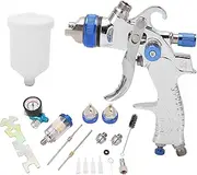 Spray Gun Kit, Paint Spray Gun Set, Air Inlet Connector, Pressure Gauge Fluid Adjustment, Spray Gun for Painting