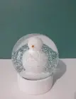 WEST ELM - New Glittery SNOWMAN Snow Globe - 4 1/2" High - Weighs 1.8 Pounds