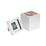 Nicola Spring 5 Piece 4 x 4 3D Shadow Box Photo Frame Set - Craft Display Picture Frame with 2 x 2 Mount - White