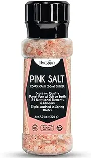 Herbion Naturals Himalayan Pink Salt Grinder - Coarse Grain, 225 Grams | GMO Free, Vegan, Kosher Certified | Chemical Free, All-Natural