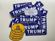 50 TRUMP 2024 bumper stickers sticker MADE IN USA - 5 “Don’t Tread On me” MAGA