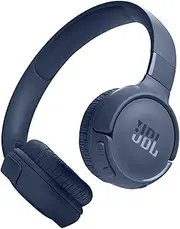 JBL Tune 520BT, JBL Pure Bass Sound, Wireless Bluetooth 5.3 Technology, Customize Your Listening Experience, Up to 57H Battery Life and Speed Charge (5mins = 3H), Blue