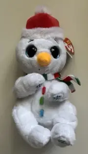 Ty Beanie Bellies Brrrnard Christmas Holiday Snowman Plush New with Tag