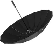 WLLKIY Storm Umbrella, Long Handle Automatic Umbrella, 16-Rib Anti-Strong Wind Large Umbrella, Nano Water-Repellent Business Golf Umbrella