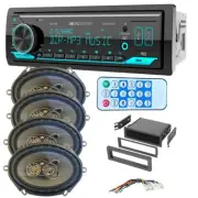 Bluetooth Car Stereo AM/FM Radio & 4 Door Speakers for 1998-2004 Toyota Tacoma