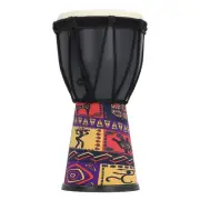 4 Inch African Hand Drum Painted Design Artificial Sheepskin Percussion Drum CHU