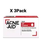 3X Acne-Aid Face and Body Soap Bar Oil Control For Acne Prone and Oily Skin 100g