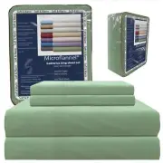 Thermee Micro Flannel Sheets Set, California King-Size Sheet Set, 18" Deep Po...