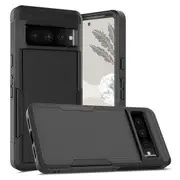 ZUSLAB Pixel 7 Pro Case Rugged Defender Protective Heavy Duty Shockproof Dustproof Cover for Google - Black