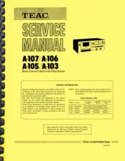 Teac A-106 A-107 A-103 A-105 Tape Deck SERVICE MANUAL