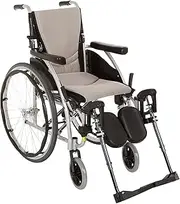 Karman S-ERGO115F20S-E Wheelchair with Elevating Legrest, Pearl Silver, 20 x 17 Inch, 25 Pound
