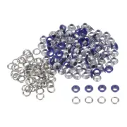 Grommets Kit 100set-4.5mm 3/16" Hole Metal Eyelets Grommet Tool,Dark Blue