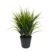 Potted Artificial Grass Plant Dense Green Grass UV Resistant 38cm