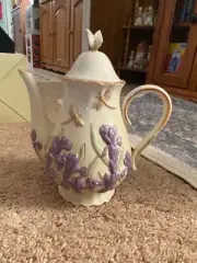 NEW Lenox 2005 Springtime Splendor Fine China Teapot Holloway Dragonfly 24kt ri