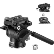 Neewer Tripod Fluid Head Pan Tilt Head with Quick Release Plate and Handle GM23