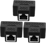 Mipcase 3pcs Network Cable Splitter Adapter 1 to 2 Port Ethernet Splitter Dual Port Connector Internet Splitter