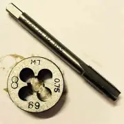HSS M7 x 0.75 mm Right Hand Tap and Die Metric Thread 1set