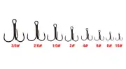 100pcs Fishing Hook Sharpened Treble Hooks 1/0# 2/0# 2/4/6/8/10/12/14 Fish hook