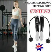 Digital Wireless Cordless Skipping Jump Rope Fitness With Calorie Counter AU
