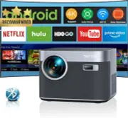 Projector 4K 1080P 22000 Lumen Auto Focus WiFi Bluetooth for Home Outdoor