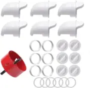DIY Chicken Feeder Kit 6Ps No Waste Rodent Proof Automatic Feeder Buckets Bins