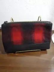 Soldout Pendleton Red Black Buffalo Plaid Check Zip Accessories Pouch NWT 9x5