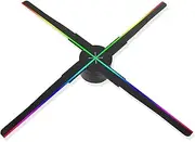 3D Fan Hologram Projector 52cm 4 Fan Blade WiFi Luminous Signs Lamp 552 LED Holographic Advertising Machine Festival Advertising Display