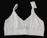 Devon + Lang Women's Mesh Detail Bria Bralette CG2 Glacier White Size XL NWT