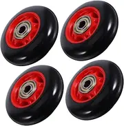 4pcs Roller Wheel Universal Wheel Ab Roller Sliding Roller Wheel Replacement Exercise Equipment Home Gym Pulley System Gym Replacement Wheel Rollers Exercise Pulley Black