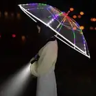 LED Umbrella Rainproof Light up Umbrella for Camping Backpacking Colorful Glow