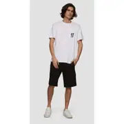 Replay Mens Graphic Tee Top Murble Cotton Jersey T-Shirt White