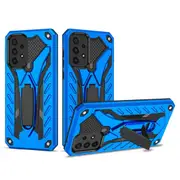 For Samsung Galaxy A73 5G Case Armour Shockproof Tough Cover with Kickstand Blue