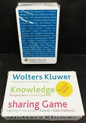 Wolters Kluwer Knowledge Sharing Card Game 2-6 Players Workplace Team Building