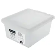 5x Clear Plastic Storage Container Tubs Lids 2L Boxes Lockable Box Bin Stackable