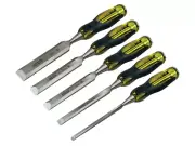 STANLEY FatMax Bevel Edge Chisel with Thru Tang Set, 5 Piece STA216269