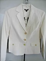 Ann Taylor Women's Jacket off White summer spring sz 10 NEW Tag