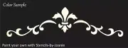 Joanie Fleur 3" x 9" Stencil 6" Border French Scroll Cottage DIY Art Craft Signs