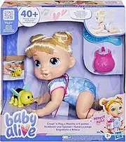 Baby Alive Crawl 'n Play Harper Hugs Electronic Crawling Baby Doll Set, Kids Christmas Gift Dolls for Girls & Boys 3 Years & Up