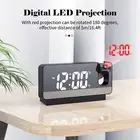 T Digital LED Projection Alarm Clock Table Clock Bedroom Bedside Clock Sleep