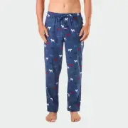 New Mens Bow Wow Labs Cotton Flannel Sleep Pant - Blue by Mitch Dowd