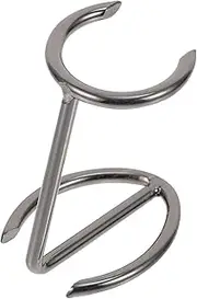 1Pc Ferroalloy Razor Brush Holder Natural Upside Down Design for Faster Drying Shaving Set Stand for Home Barbershop and Salon Durable and Easy to Use Stylish Color