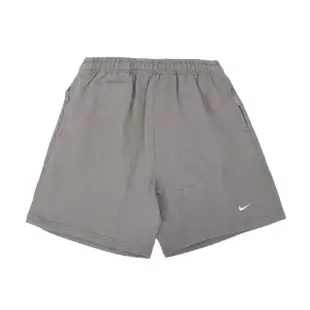 【NIKE 耐吉】短褲 Lab Solo Swoosh Shorts 男款 灰 拉鍊口袋 抽繩 棉褲(DX0818-029)