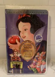 Disney Snow White And The Seven Dwarfs Vhs Tape Platinum Edition Factory Sealed