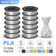 12x Geeetech 3D Printer PLA Filament Transparent PLA 1.75mm 1KG/roll AU Stock
