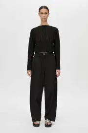 Cella Monogram Elastic Pant in Black - CAMILLA AND MARC® C&M
